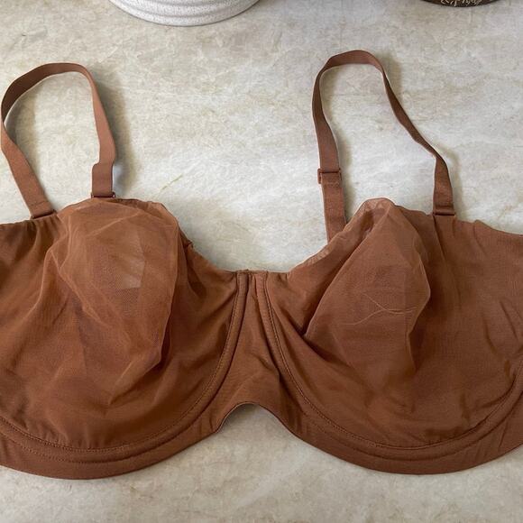 Skims bronze underwire sheer bra 42DD New with tags - Picture 2 of 10
